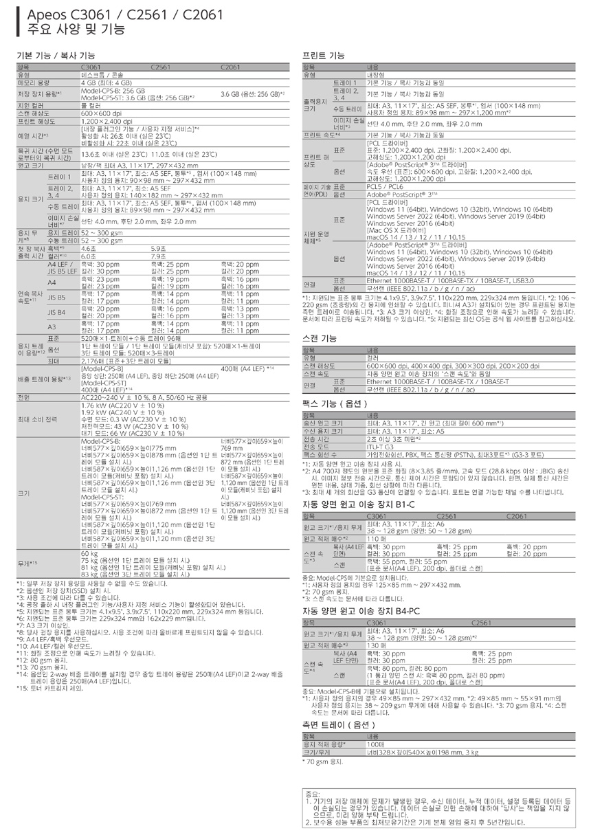 후지필름 Apeos C2061 컬러 복합기